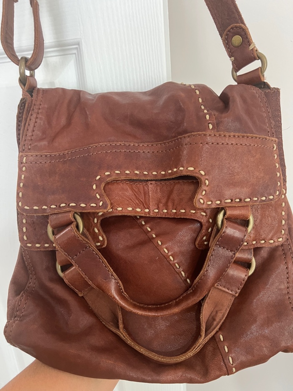 Lucky Brand Brown Leather Crossbody Bag - Picture 3 of 10